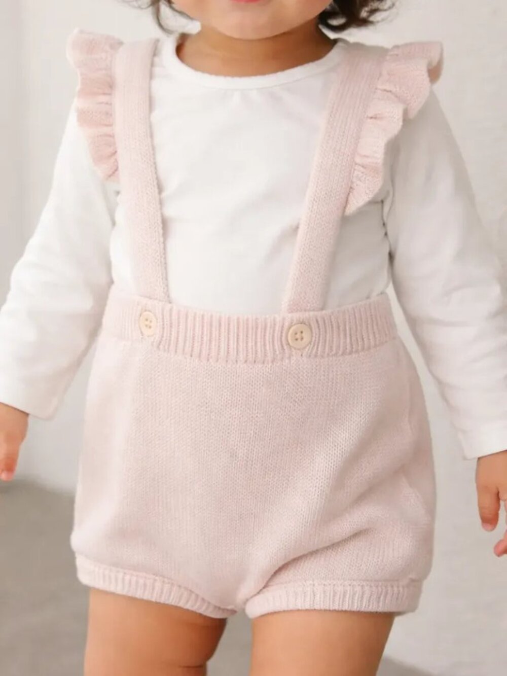 ✨Cat & Jack Baby 2PC Pink Ruffle Sweater Romper Outfit Set 0-3 Months  NWT